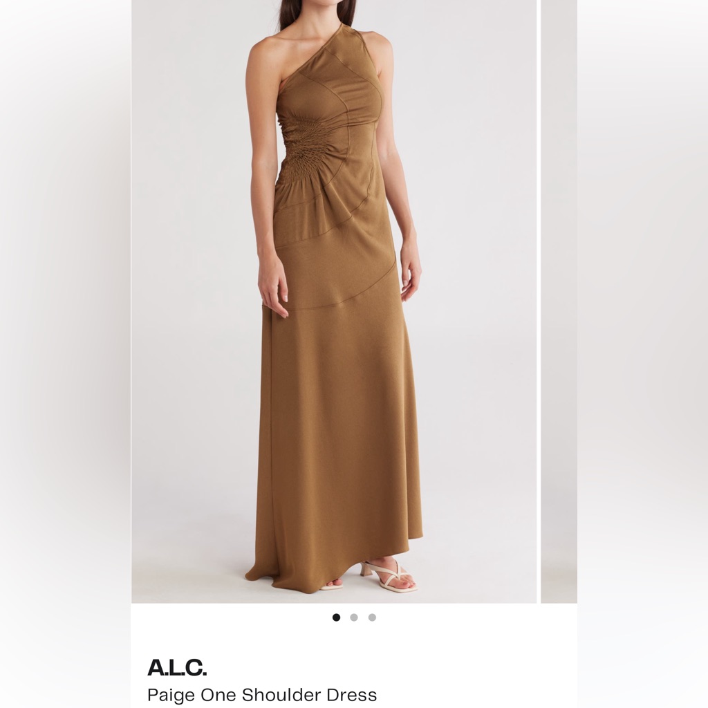 A.L.C. Brown One Shoulder Dress